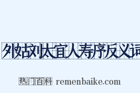 外姑刘太宜人寿序反义词是什么意思的图片
